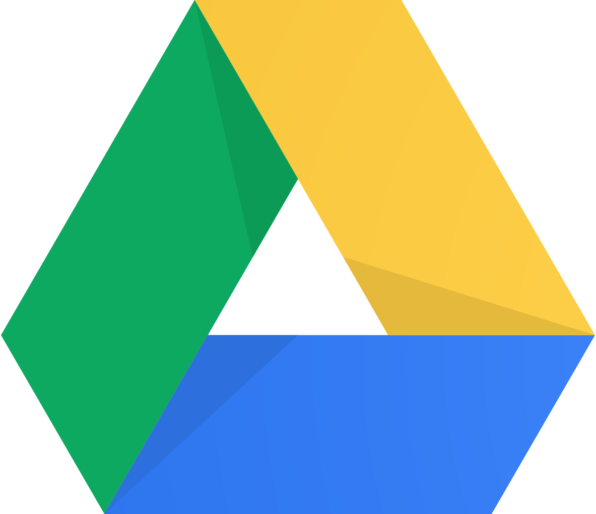 The Google Drive logo. A stylized triangle.